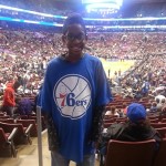 10 year old Aidan got a chance to be a ball boy at last nights 76ers game.