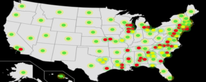 (This image shows Black-owned or majority-owned banks across the country. Source: Black Out Coalition)
